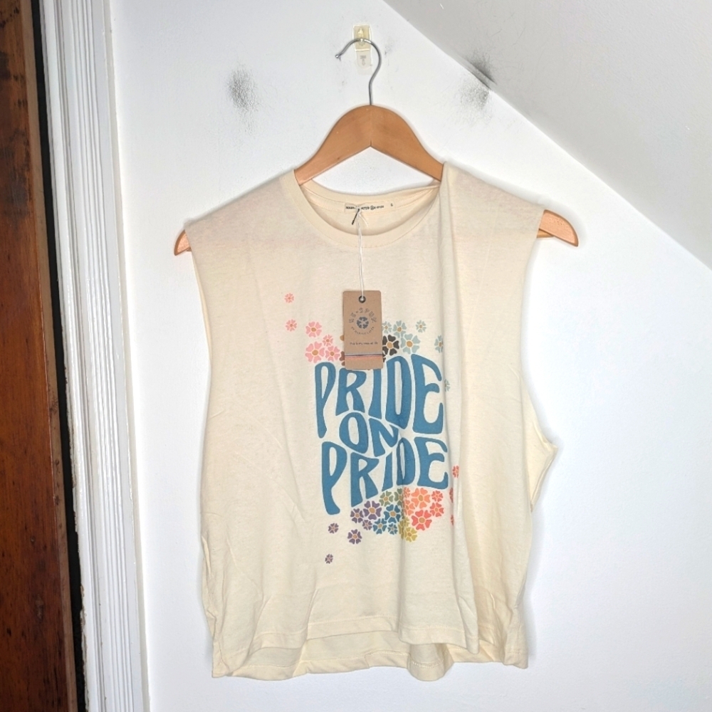 Marine Layer Cream Pride Tank Top